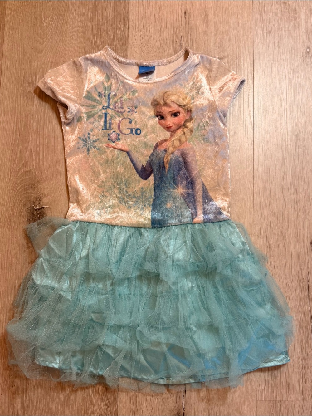 Vintage Peak Era 2014 Disney Frozen Elsa Crushed Velvet Tutu Dress ✨❄️